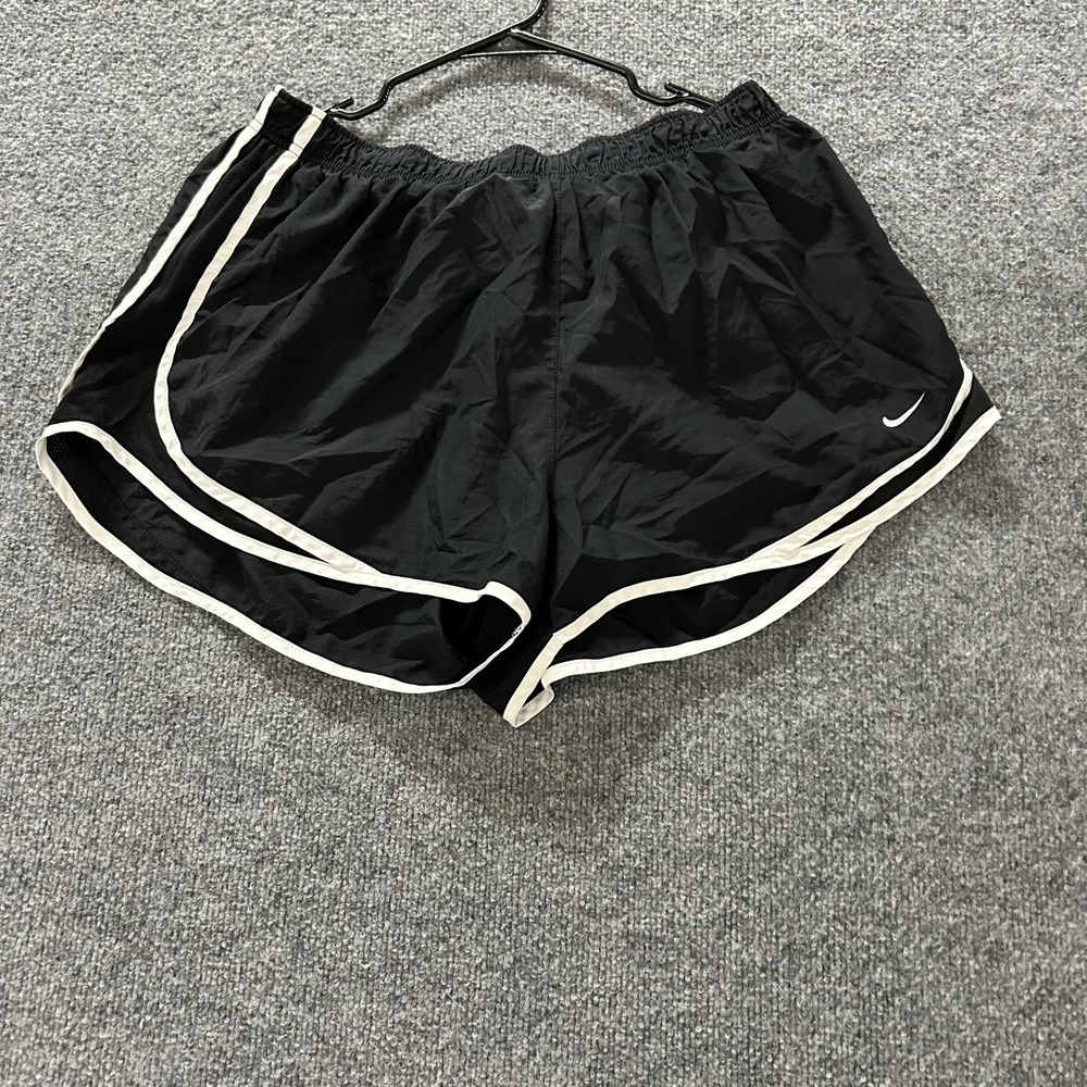 Nike Athletic Shorts Womens Size Medium Black Dri-Fit Running Breathable Trim